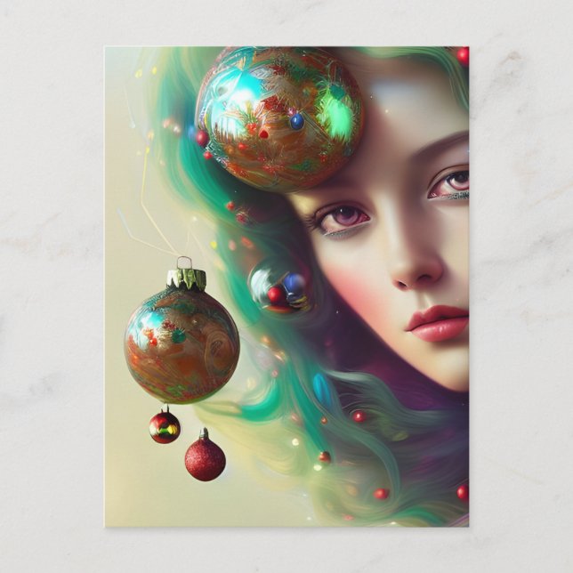Christmas Goddess Postcard (Front)