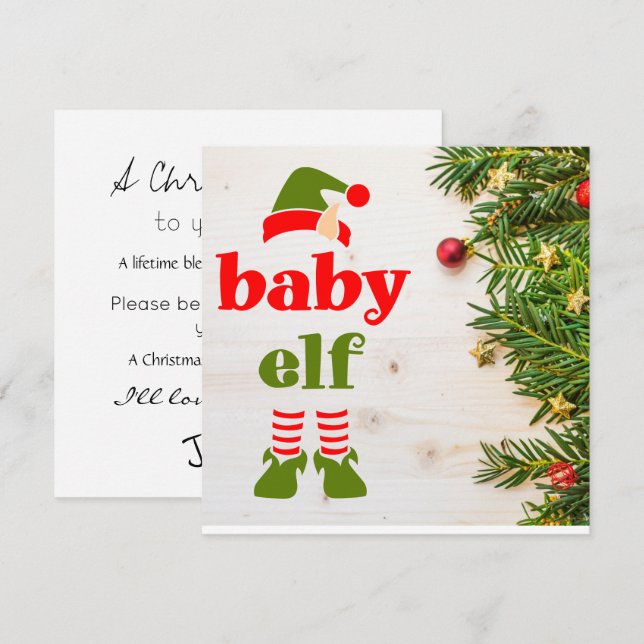 Christmas Godmother Proposal Little Elf Card (Front/Back)