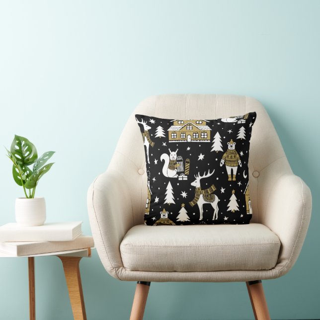 Christmas Gold 16x16 Cushion (Chair)