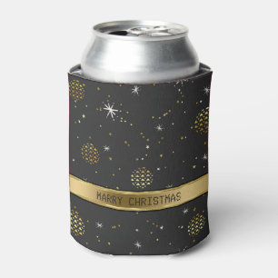 Christmas Gold Balls Can Cooler