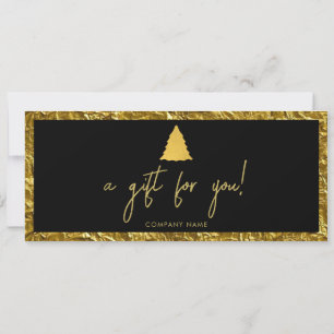 Christmas Gold Business Gift Certificate Voucher