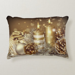 Christmas Gold Decorative Cushion