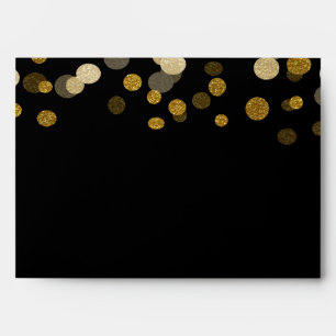 Christmas Gold Faux Glitter Festive Envelopes