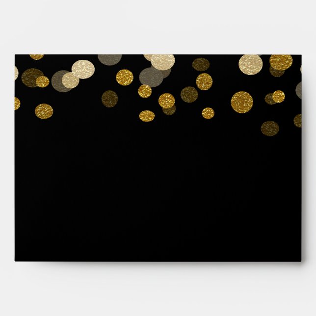 Christmas Gold Faux Glitter Festive Envelopes (Front)