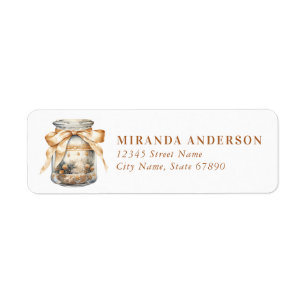 Christmas Gold Jar Return Address Labels