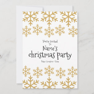 Christmas Gold Party Invitation