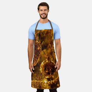 Christmas Gold Pine Cone Apron