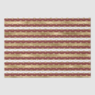 Christmas Gold Red White Stripes Glitter Hearts Tissue Paper