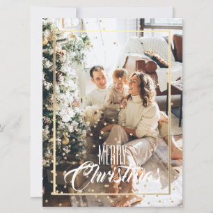 Christmas gold star confetti photo holiday