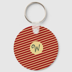 Christmas Gold stripes red matching family Custom Key Ring