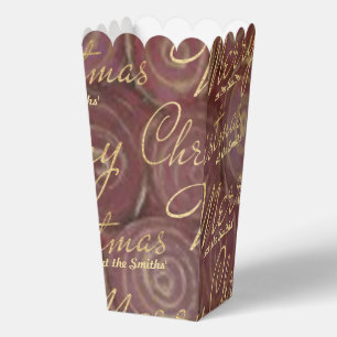 Christmas Gold Swirls Favour Boxes