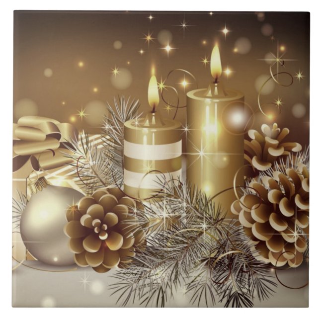 Christmas Gold  Tile (Front)