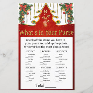 Christmas Gold Tree What's in your purse game