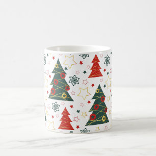 Christmas Gold Twinkle Starry Pines Coffee Mug