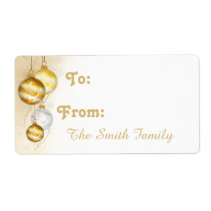 Christmas Gold White Ball Ornaments