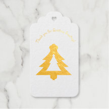 Christmas Golden Foil Gift Tags
