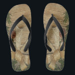 Christmas Golden Green Leaves Red Gift Winter Flip Flops<br><div class="desc">Christmas Golden Green Leaves Red Gift Winter Flip Flops. Unique,  beautiful,  stylish design. Easy to be personalise.</div>