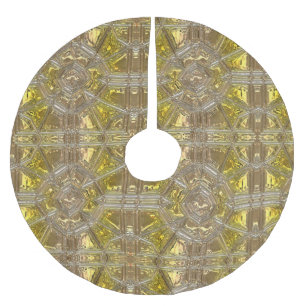 Christmas Golden Pattern Elegant  Brushed Polyester Tree Skirt