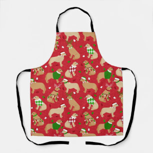 Christmas Golden Retriever Apron
