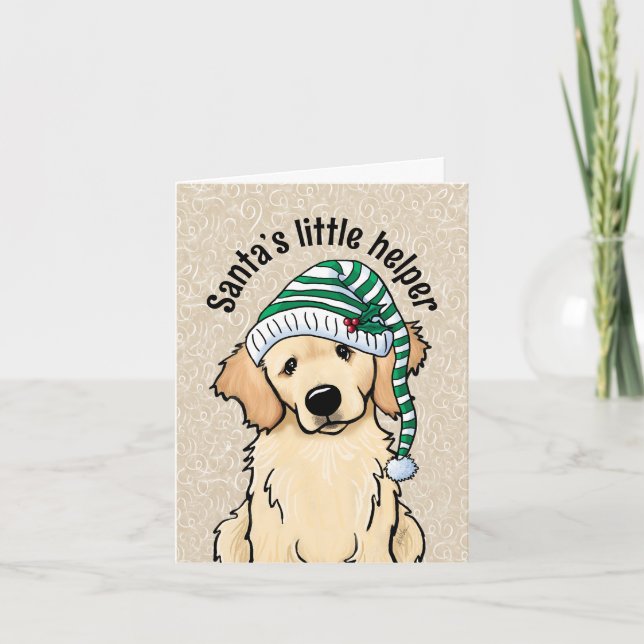 Christmas Golden Retriever Card (Front)
