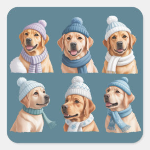 Christmas Golden Retriever Dog Lover Dogs Owner Square Sticker