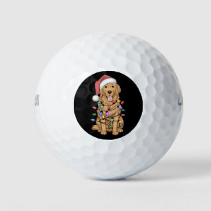 Christmas Golden Retriever Dog Lover Gift Mum Dad Golf Balls