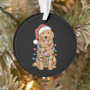 Christmas Golden Retriever Dog Lover Gift Mum Dad Ornament