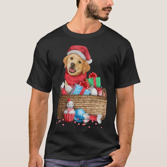 Christmas Golden Retriever Dog   T-Shirt (Front)