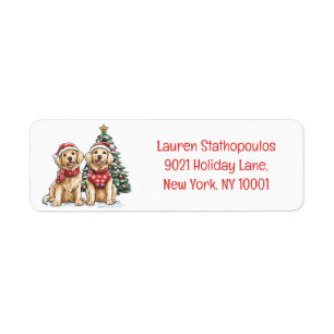 Christmas Golden Retriever Dogs