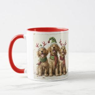 Christmas Golden Retriever Dogs Mug