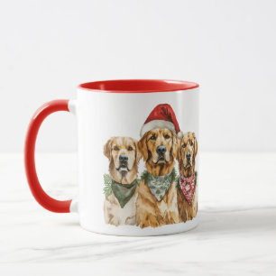 Christmas Golden Retriever Dogs Mug