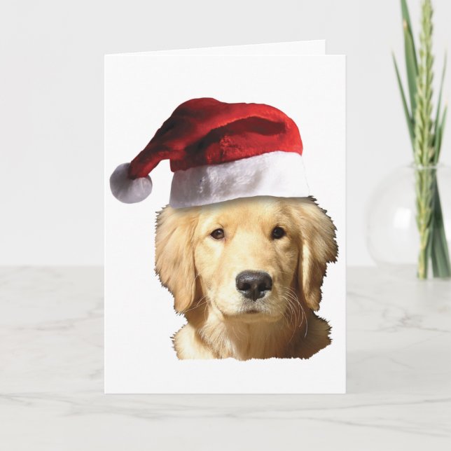 Christmas Golden Retriever Holiday Card (Front)