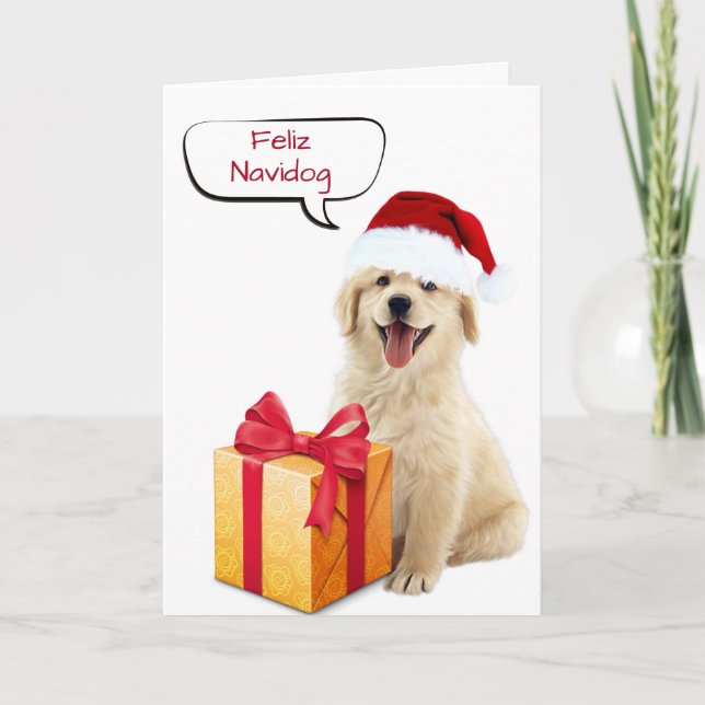Christmas Golden Retriever Humour Card (Front)