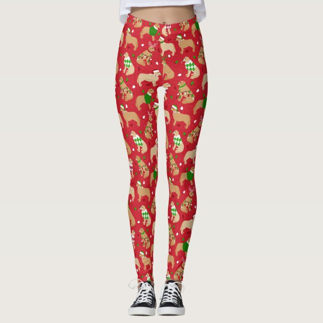 Christmas Golden Retriever Leggings (Front)