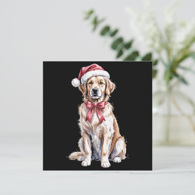 Christmas Golden Retriever Lover Dog Mama  Holiday Card (Standing Front)