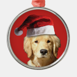 Christmas Golden Retriever Metal Tree Decoration