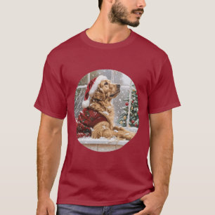 Christmas Golden Retriever Santa Dog T-Shirt
