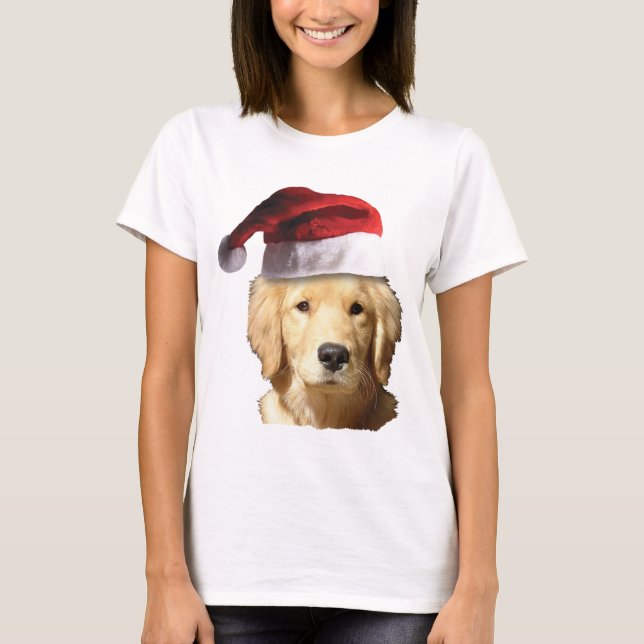 Christmas Golden Retriever T-Shirt (Front)