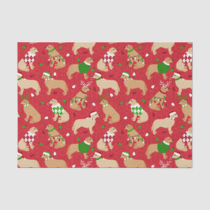 Christmas Golden Retriever Tissue Paper