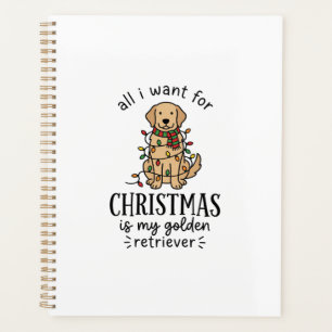 Christmas Golden Retriever Wish List Design Planner