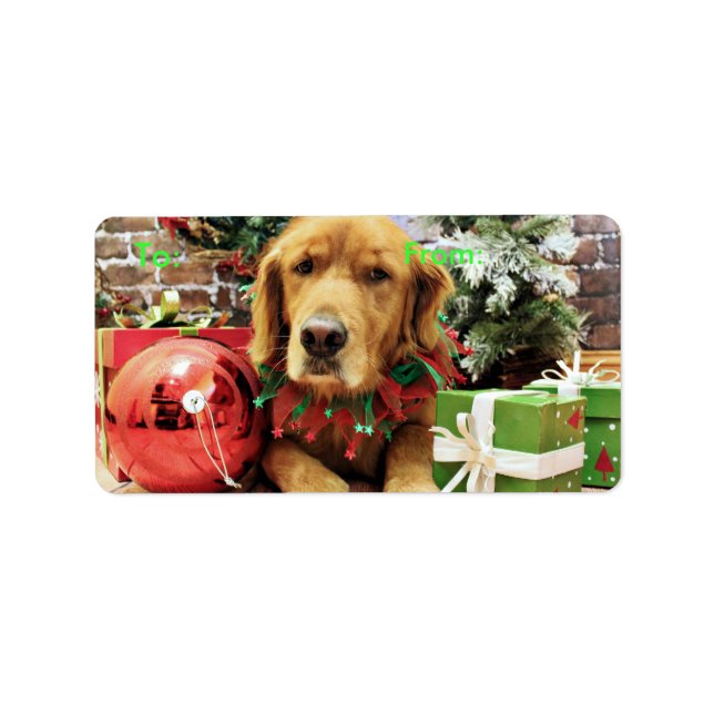 Christmas - Golden Retriever - Zoe Label (Front)
