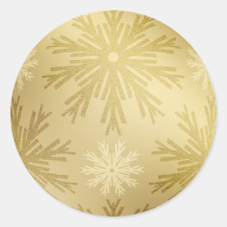 Christmas Golden Snowflakes stickers