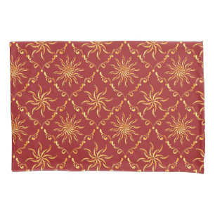 Christmas Golden Sun Pattern Pillowcase