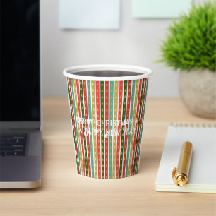 Christmas golden trees patterns - Elegant and Chic Paper Cups