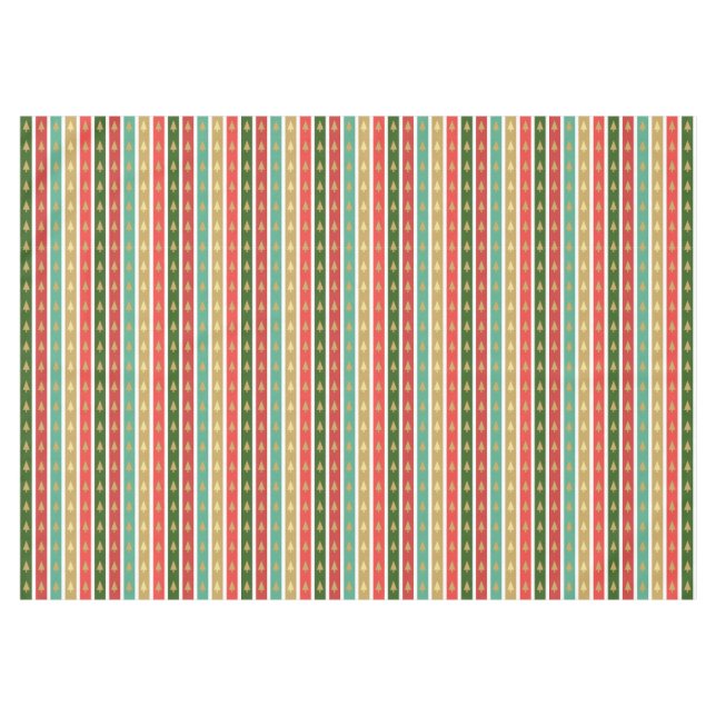 Christmas golden trees patterns - Elegant and Chic Tablecloth (Front (Horizontal))