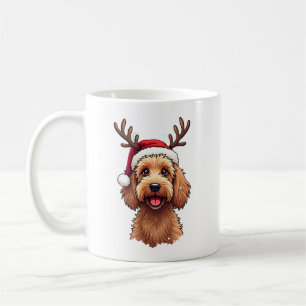 Christmas Goldendoodle Dog Reindeer Holiday Doodle Coffee Mug