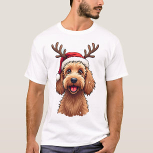 Christmas Goldendoodle Dog Reindeer Holiday Doodle T-Shirt