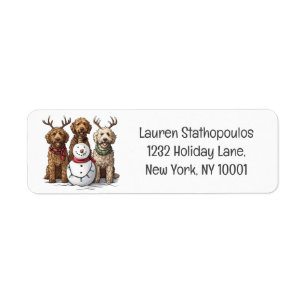 Christmas Goldendoodle Dogs