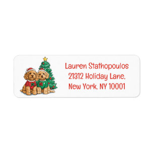 Christmas Goldendoodle Dogs