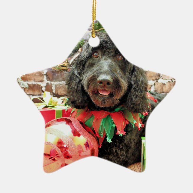 Christmas - GoldenDoodle - Pearl Jam Ceramic Tree Decoration (Front)